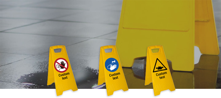 Frittstående gulvskilt