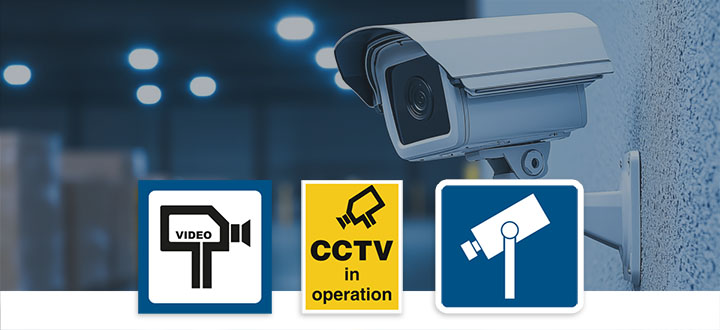 Skilt for videoovervåking